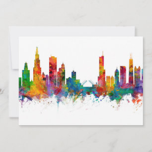 Chicago Illinois Skyline Kaart