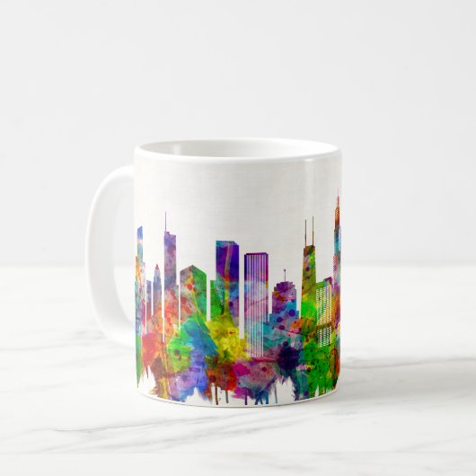 Chicago Illinois Skyline Koffiemok (Voorkant links)