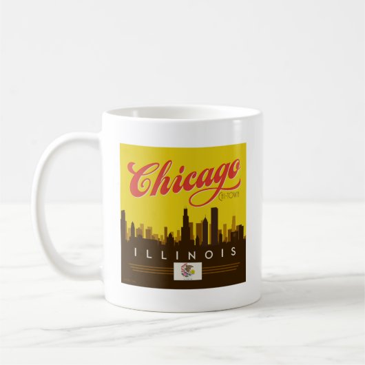 Chicago Illinois Skyline Koffiemok (Links)