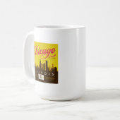 Chicago Illinois Skyline Koffiemok (Voorkant links)