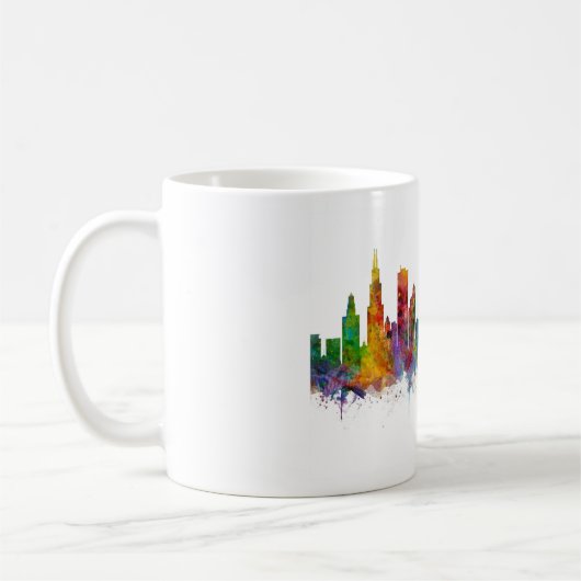 Chicago Illinois Skyline Koffiemok (Links)