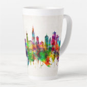 Chicago Illinois Skyline Latte Mok (Rechterhoek)