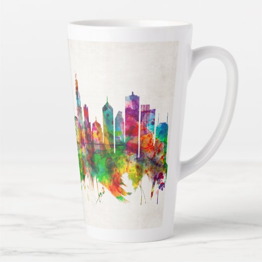 Chicago Illinois Skyline Latte Mok (Rechts)