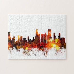 Chicago Illinois Skyline Legpuzzel