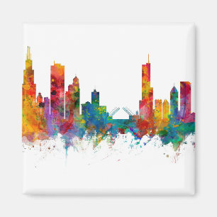 Chicago Illinois Skyline Magneet