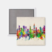 Chicago Illinois Skyline Magneet (Voorkant / Achterkant)