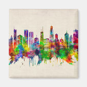 Chicago Illinois Skyline Magneet (Voorkant)