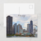 Chicago Illinois Skyline Navy Pier Photo Briefkaart (Voorkant / Achterkant)