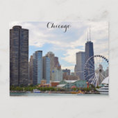 Chicago Illinois Skyline Navy Pier Photo Briefkaart (Voorkant)