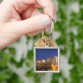 Chicago, Illinois, skyline-opname vanuit West Loop Sleutelhanger (Hand)