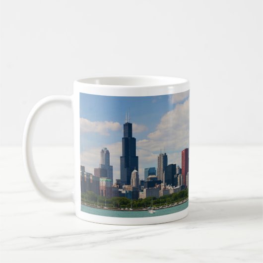 Chicago Illinois Skyline Panorama Koffiemok (Links)