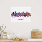 Chicago Illinois Skyline Poster (Keuken)