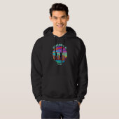 Chicago Illinois Skyline Retro 90s Vaporwave Color Hoodie (Voorkant volledig)