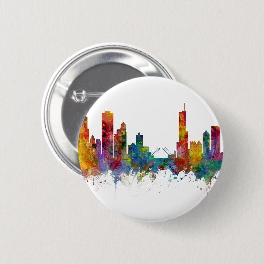Chicago Illinois Skyline Ronde Button 5,7 Cm (Voorkant /achterkant)