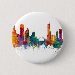 Chicago Illinois Skyline Ronde Button 5,7 Cm