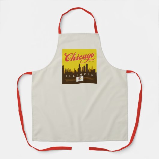 Chicago Illinois Skyline Schort (Voorkant)