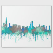 Chicago Illinois Skyline-SG-Oerwoud Cadeaupapier (Vlak)