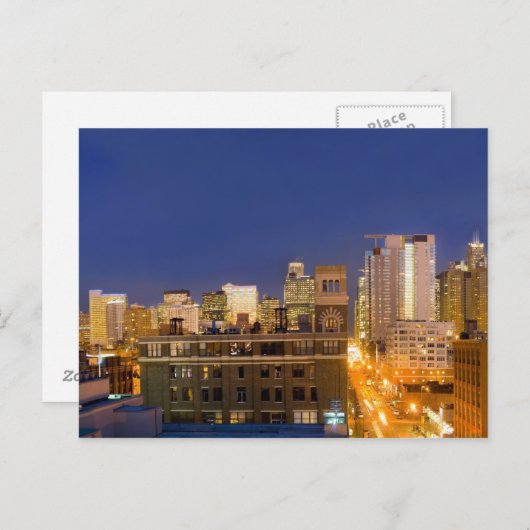 Chicago, Illinois, skyline shot van West Loop Briefkaart (Voorkant / Achterkant)