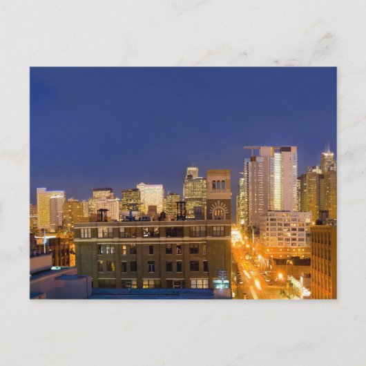 Chicago, Illinois, skyline shot van West Loop Briefkaart (Voorkant)