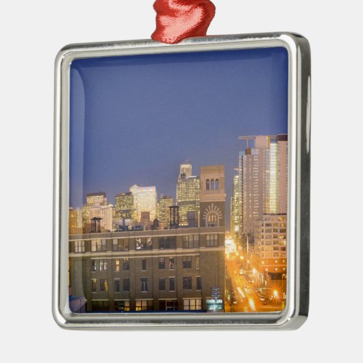 Chicago, Illinois, skyline shot van West Loop Metalen Ornament (Links)