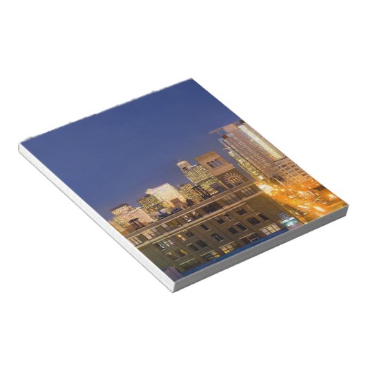 Chicago, Illinois, skyline shot van West Loop Notitieblok (Schuin)