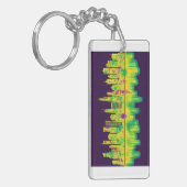 Chicago Illinois Skyline Sleutelhanger (Voorkant Links)