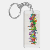 Chicago Illinois Skyline Sleutelhanger (Voorkant Links)