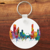 Chicago Illinois Skyline Sleutelhanger (Voorkant)