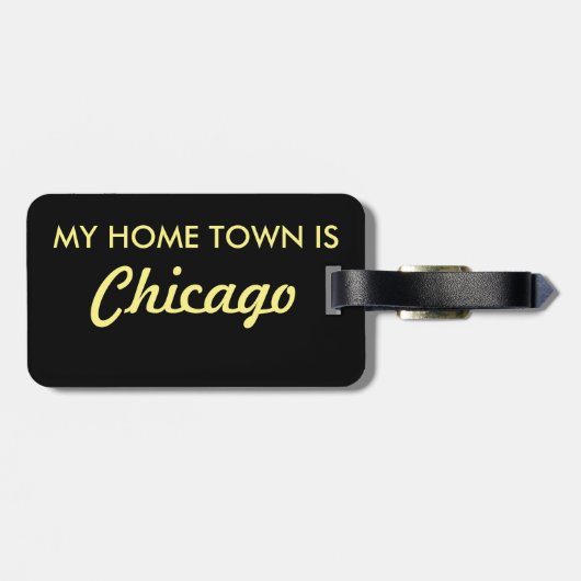 CHICAGO, ILLINOIS SKYLINE SP - BAGAGELABEL (Achterkant horizontaal)