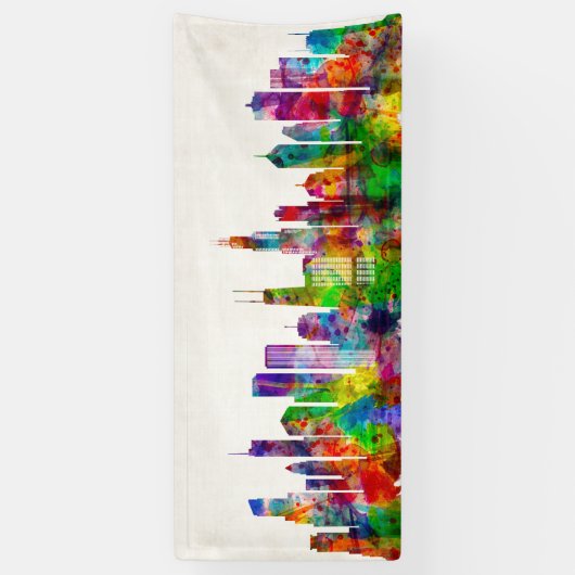 Chicago Illinois Skyline Spandoek (Verticaal)