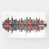 Chicago Illinois Skyline Spandoek (Horizontaal)