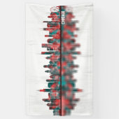 Chicago Illinois Skyline Spandoek (Verticaal)