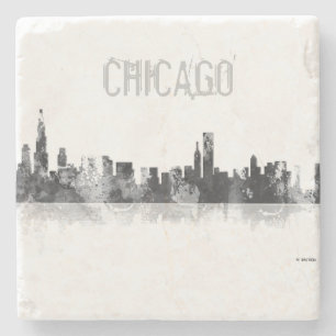 CHICAGO ILLINOIS SKYLINE - steen drink onderzetter