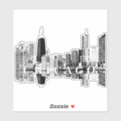 Chicago, Illinois skyline Sticker (Vel)