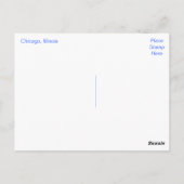 Chicago Illinois Skyline Sunrise Travel Post Card Briefkaart (Achterkant)