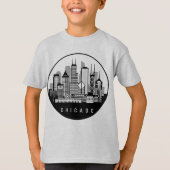 Chicago Illinois Skyline T-shirt (Voorkant)