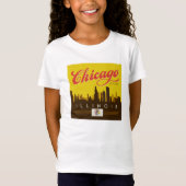 Chicago Illinois Skyline T-shirt (Voorkant)