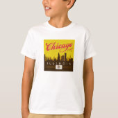 Chicago Illinois Skyline T-shirt (Voorkant)