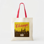 Chicago Illinois Skyline Tote Bag (Voorkant)