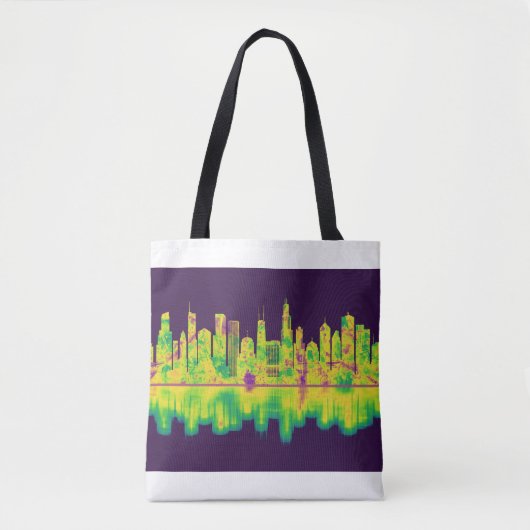 Chicago Illinois Skyline Tote Bag (Voorkant)