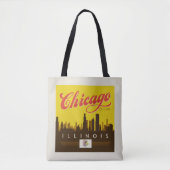 Chicago Illinois Skyline Tote Bag (Voorkant)