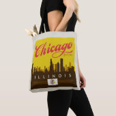 Chicago Illinois Skyline Tote Bag (Dichtbij)