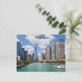Chicago Illinois Skyline Travel Photo Briefkaart (Staand voorkant)