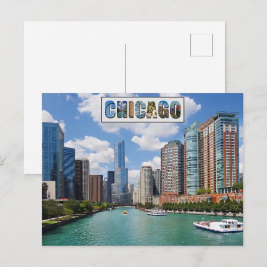 Chicago Illinois Skyline Travel Photo Briefkaart (Voorkant / Achterkant)