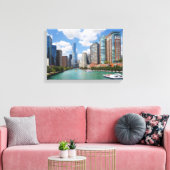 Chicago Illinois Skyline Travel Photo Canvas Afdruk (Insitu (Woonkamer))