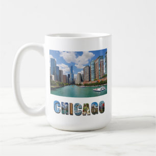 Chicago Illinois Skyline Travel Photo Koffiemok