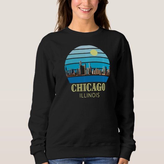 Chicago Illinois Skyline Trui (Voorkant)