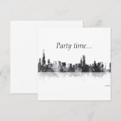 CHICAGO ILLINOIS SKYLINE - Uitnodiging (Voorkant / Achterkant)