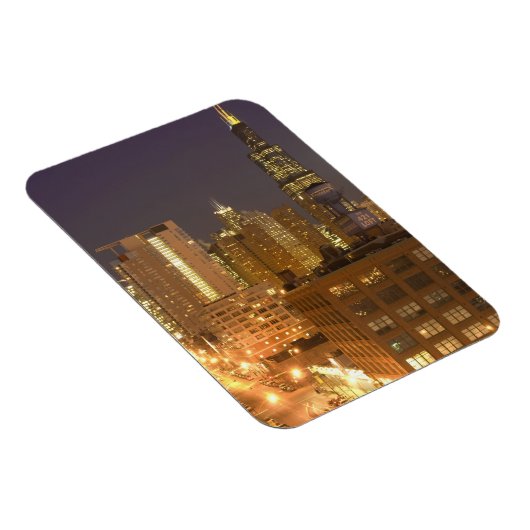 Chicago, Illinois, Skyline van West Loop bij Magneet (Rechterzijde)