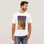Chicago, Illinois, Skyline van West Loop bij T-shirt (Voorkant volledig)